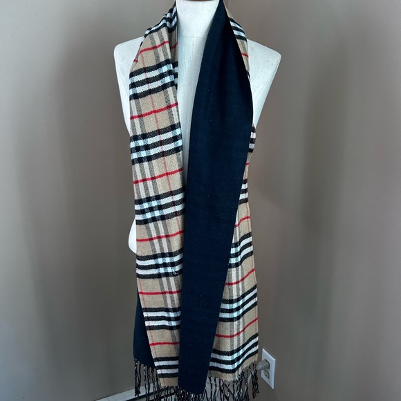 Cashmere Burberry reversible scarf nova check - Picture 3 of 9